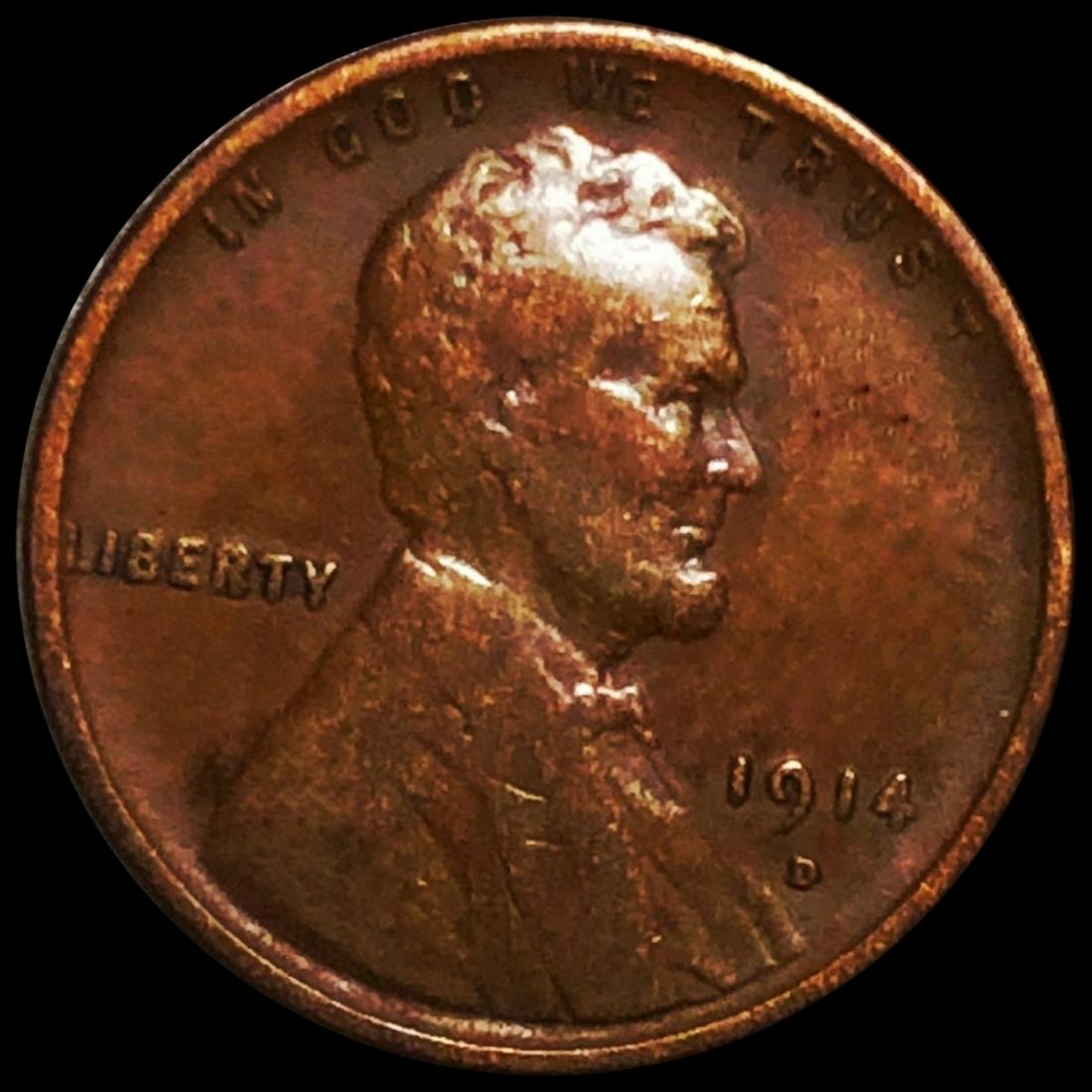 1914-D Lincoln Wheat Penny NEARLY UNCIRCULATED (1 of 2)