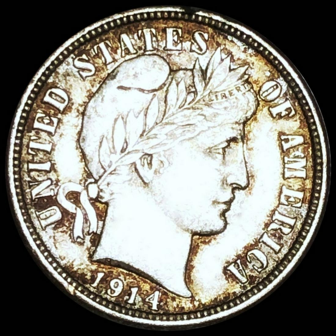 1914 Barber Silver Dime NEARLY UNCIRCULATED (1 of 2)