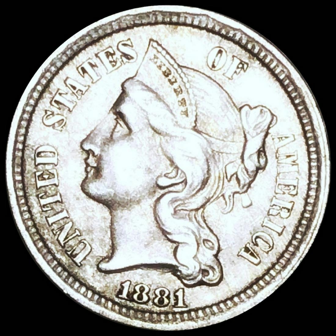 1881 Three Cent Nickel UNCIRCULATED (1 of 2)