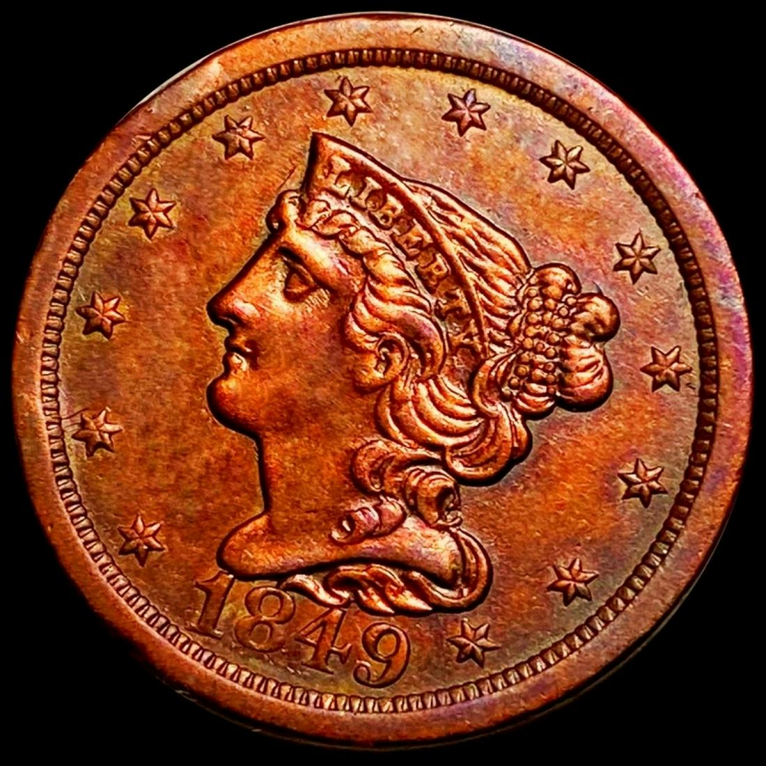 1849 Braided Hair Large Cent UNCIRCULATED (1 of 2)