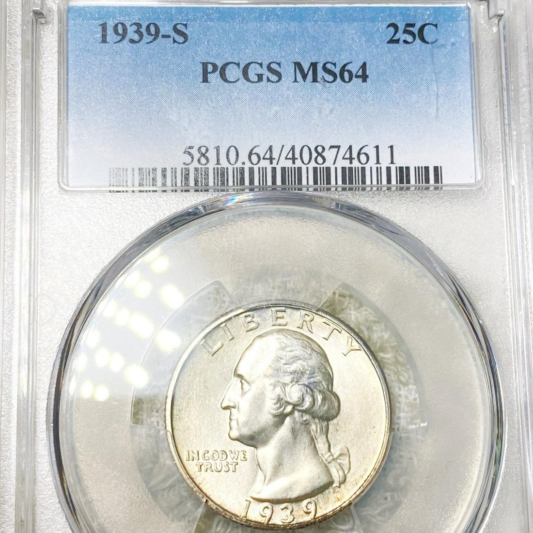1939-S Washington Silver Quarter PCGS - MS64 (1 of 2)