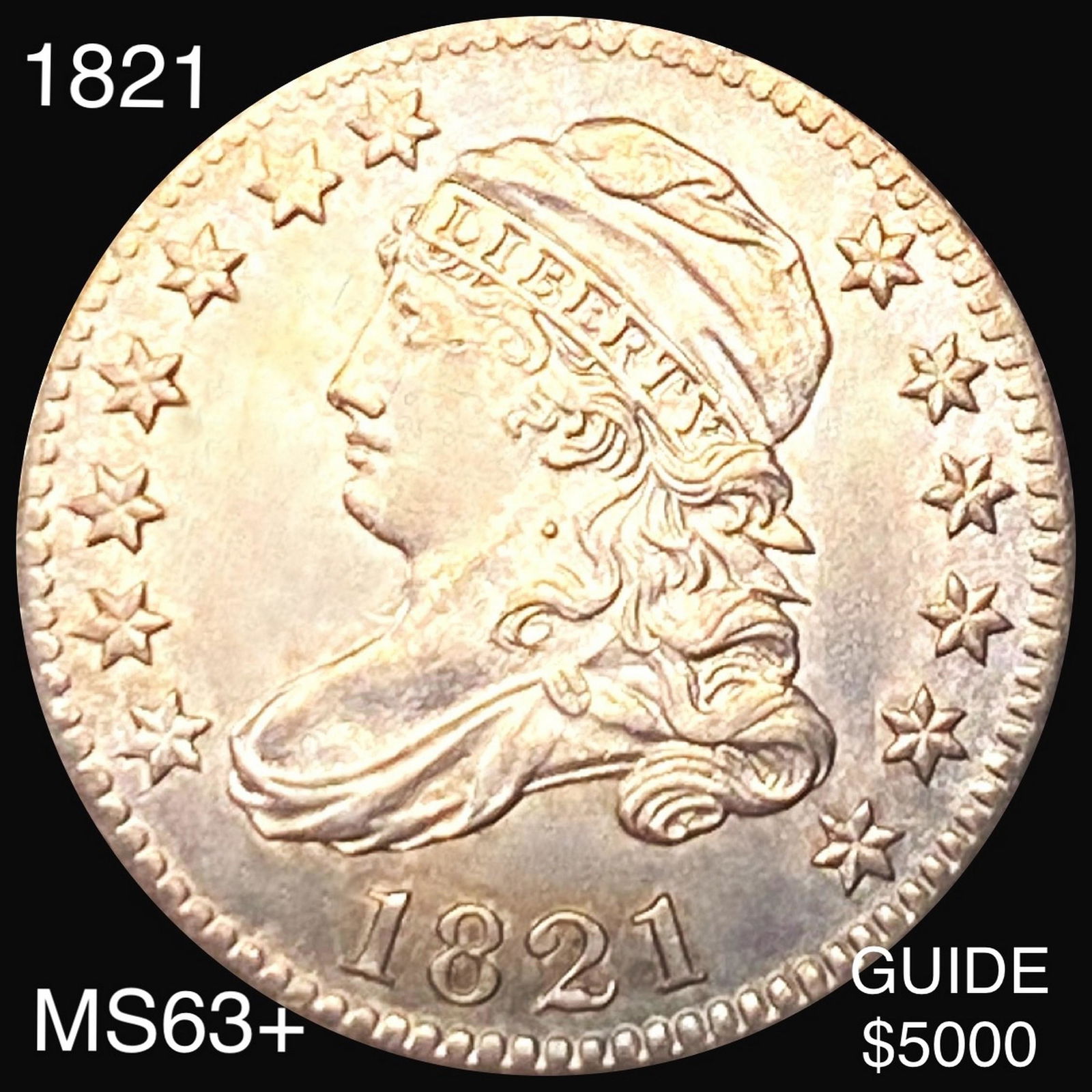 1821 Capped Bust Dime CHOICE BU (1 of 2)