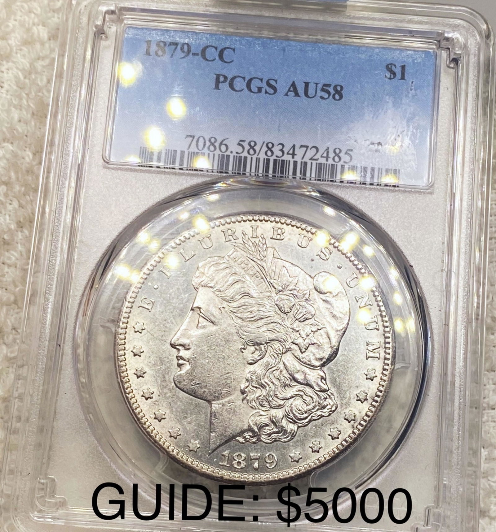 1879-CC Morgan Silver Dollar PCGS - AU58 (1 of 2)