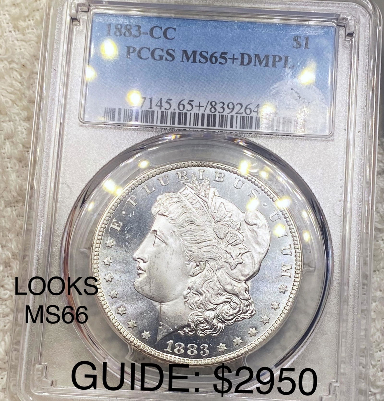 1883-CC Morgan Silver Dollar PCGS - MS65+ DMPL (1 of 2)