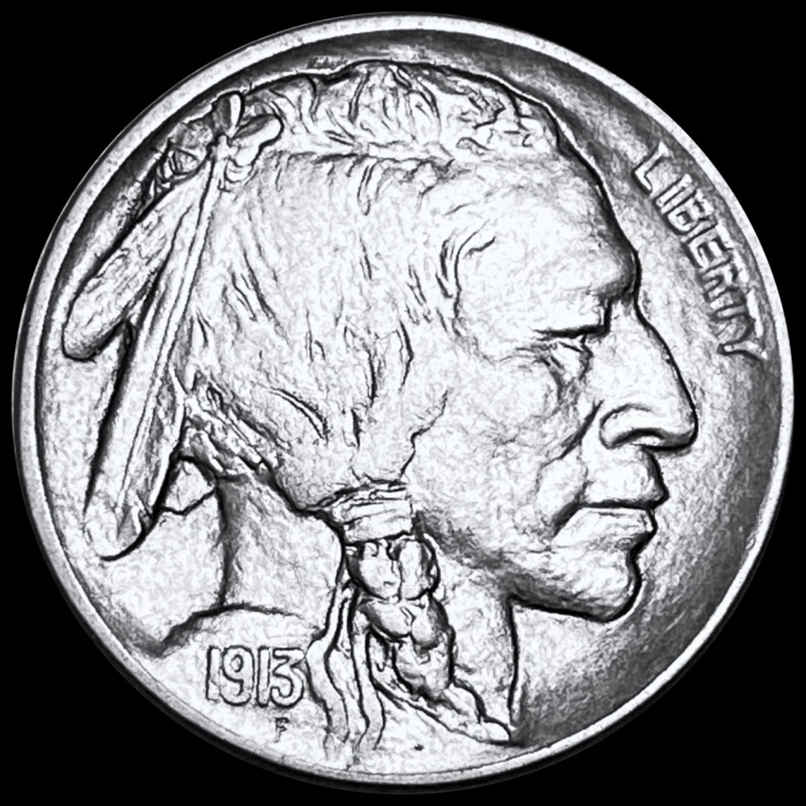 1913-D TY1 Buffalo Head Nickel UNCIRCULATED (1 of 2)