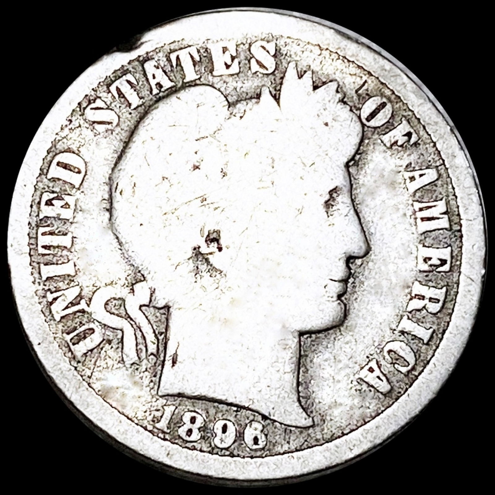 1896-O Barber Silver Dime NICELY CIRCULATED (1 of 2)