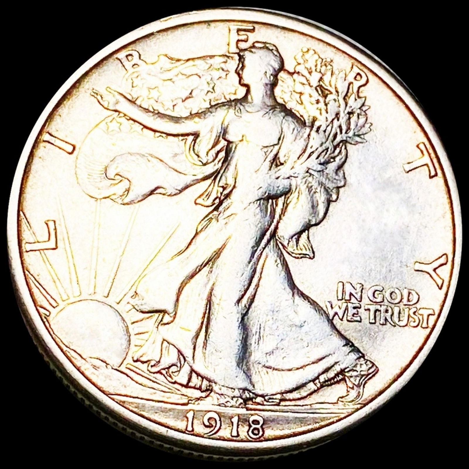 1918-S Walking Half Dollar LIGHTLY CIRCULATED (1 of 2)