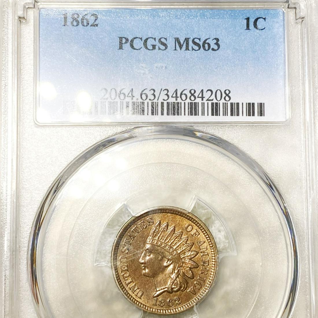 1862 Indian Head Penny PCGS - MS63 (1 of 2)