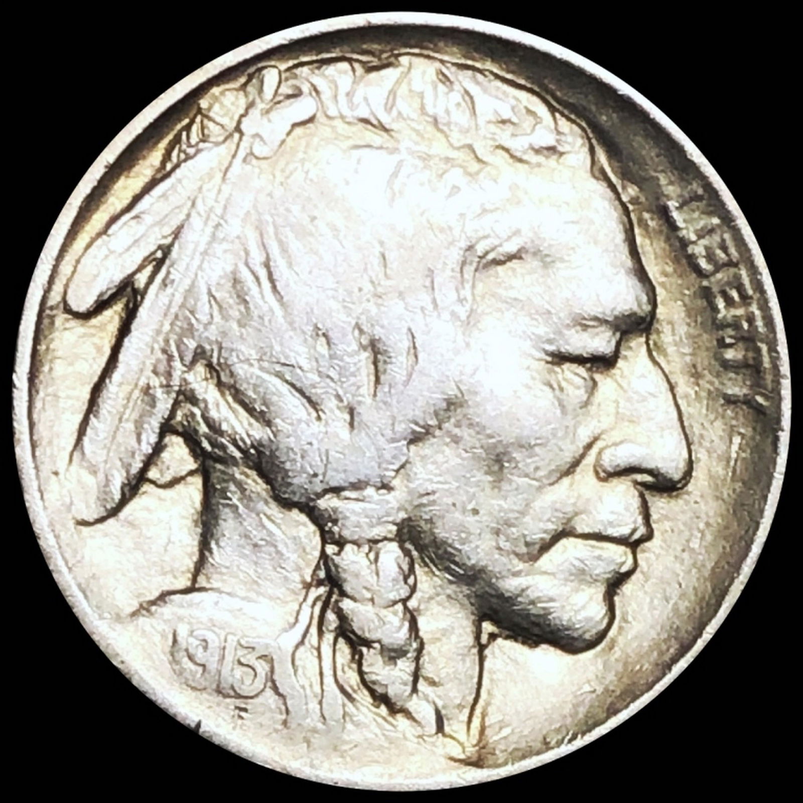 1913-S TY2 Buffalo Head Nickel LIGHT CIRC (1 of 2)