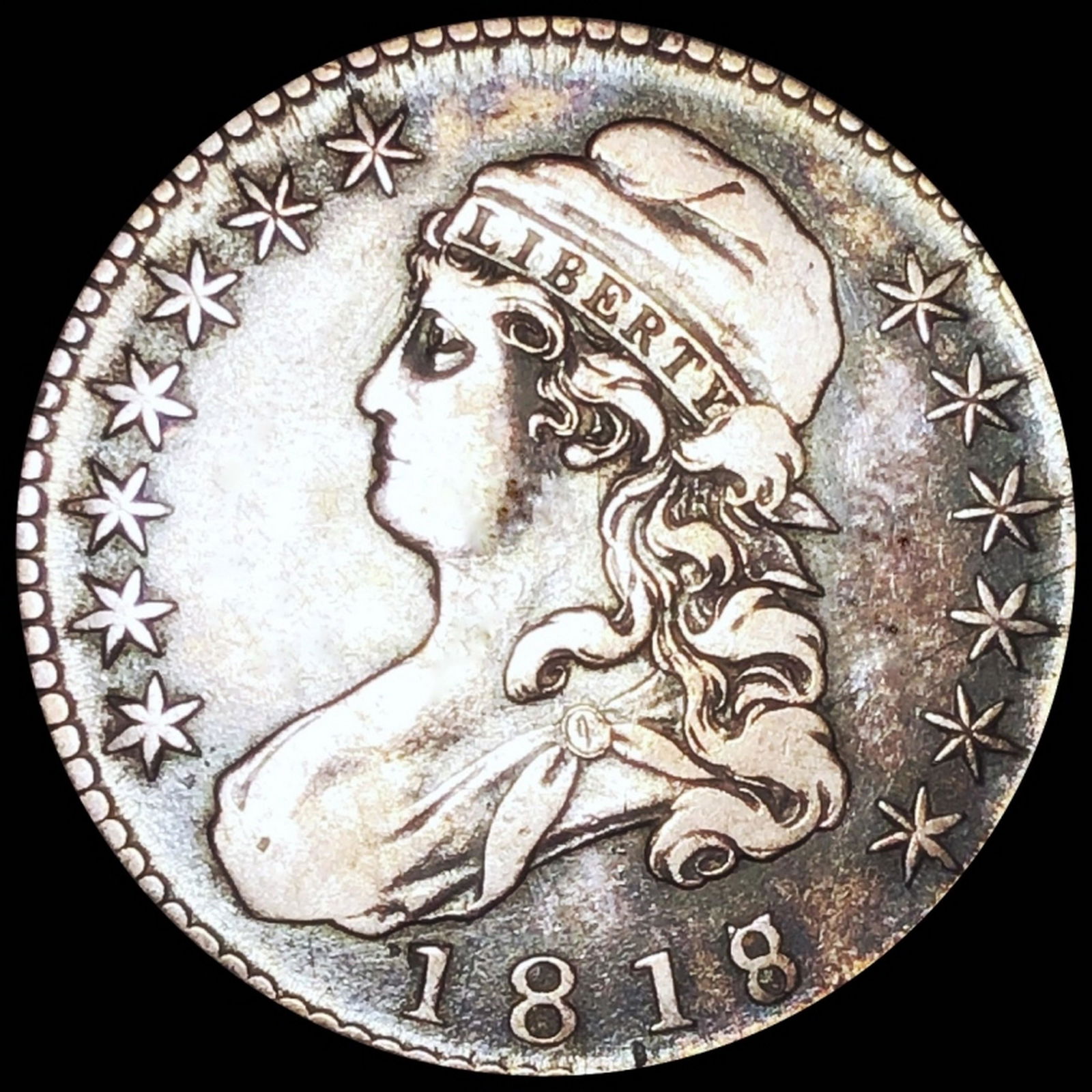 1818/7 Capped Bust Half Dollar LIGHT CIRC (1 of 2)