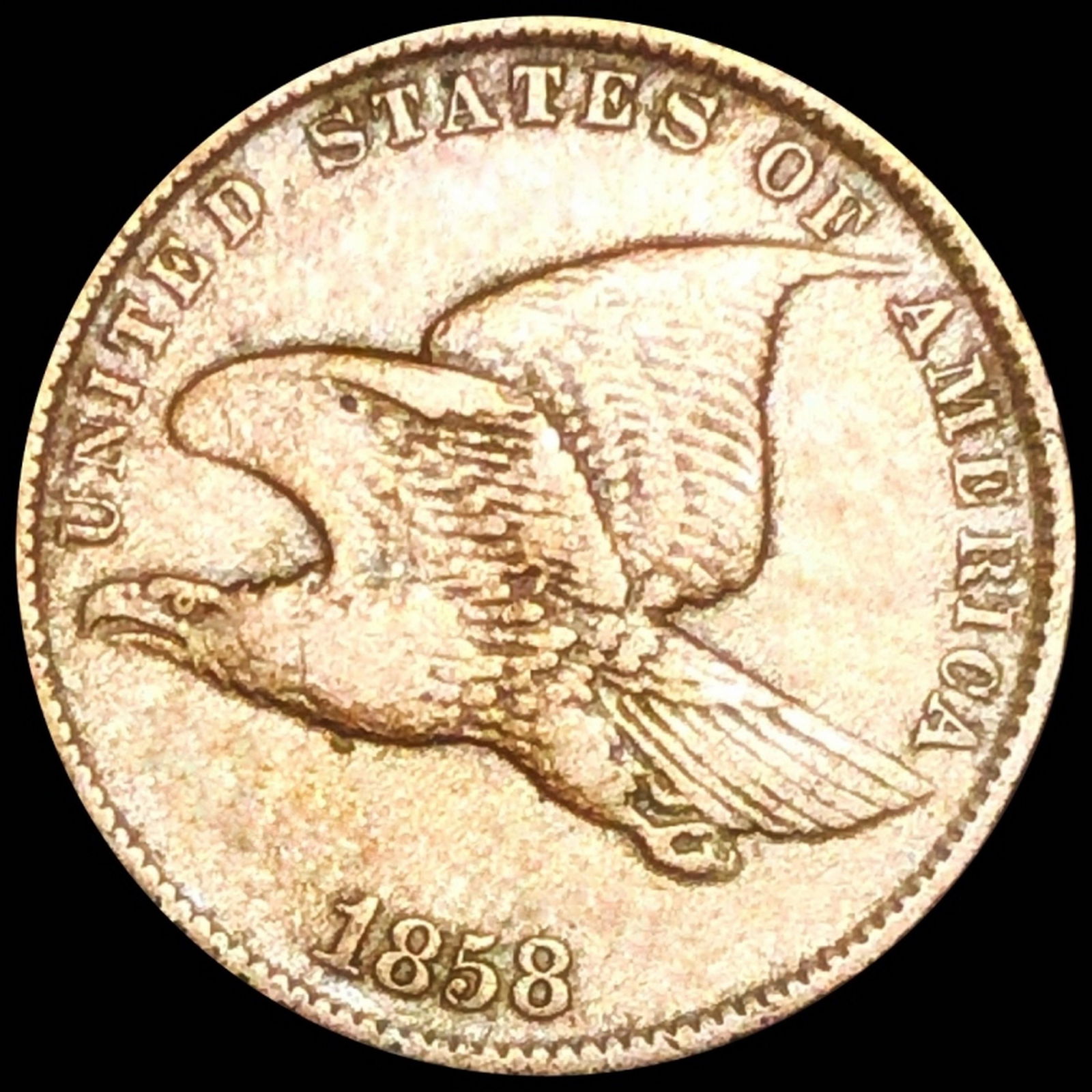 1858 Flying Eagle Cent LIGHT CIRC (1 of 2)