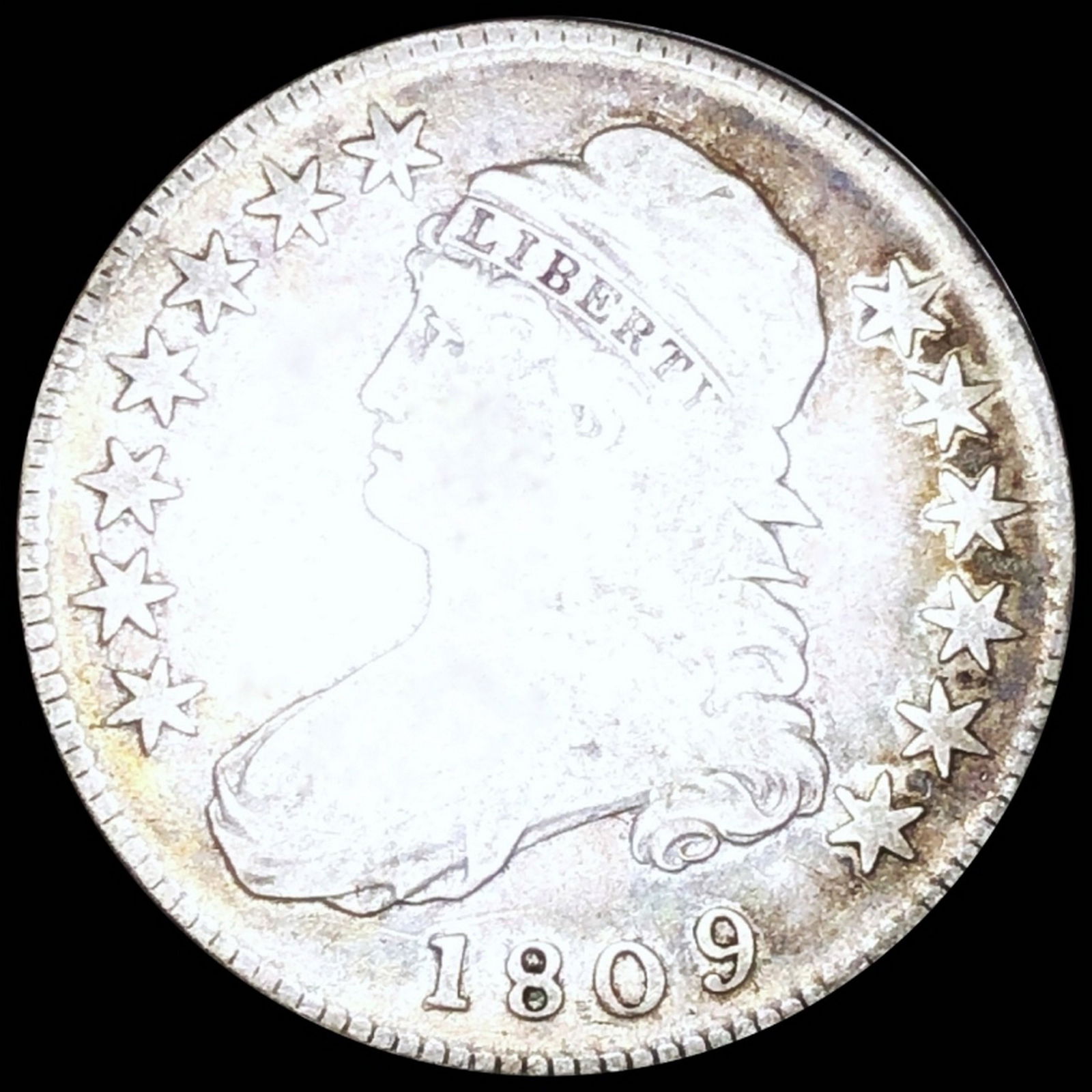1809 Capped Bust Half Dollar NICELY CIRC (1 of 2)