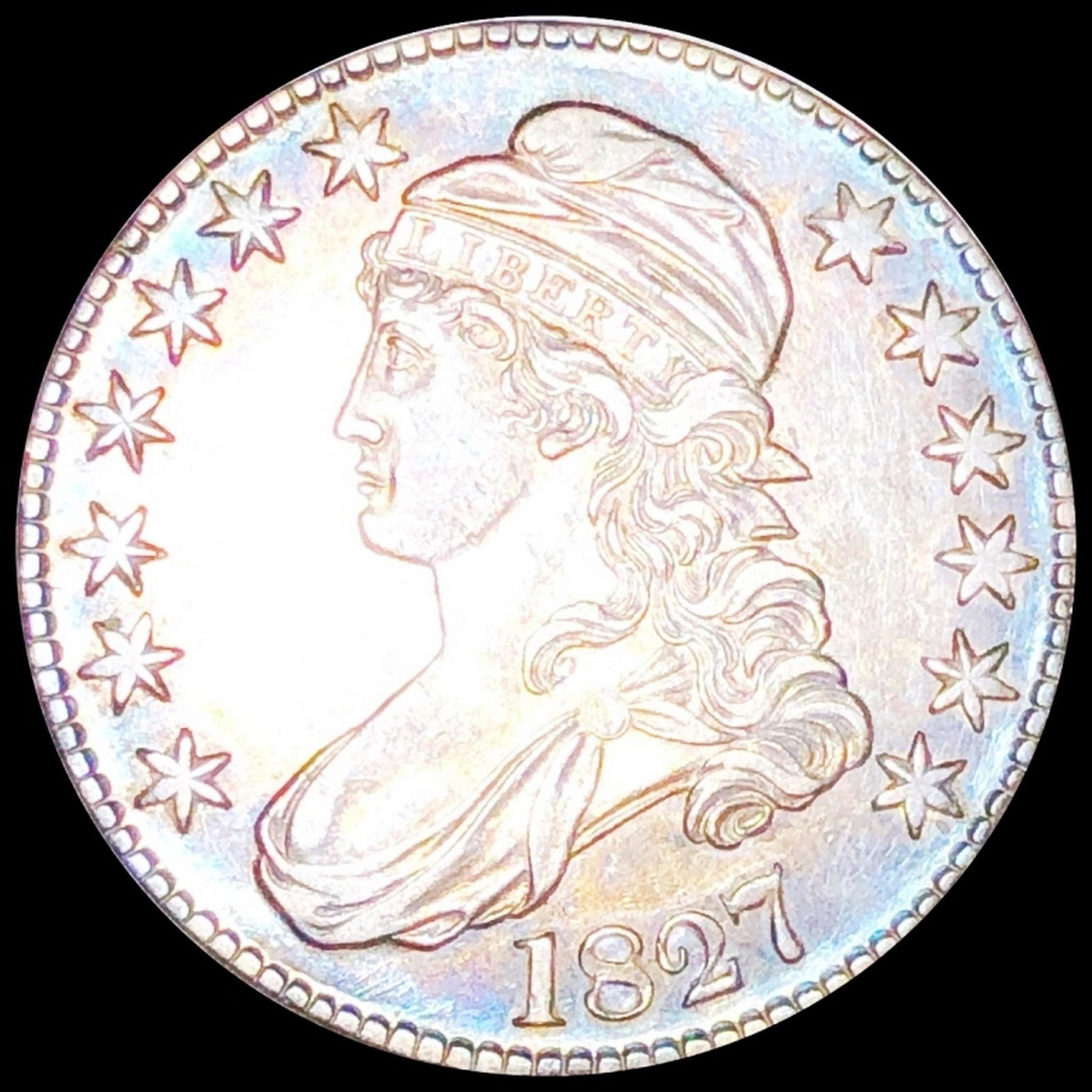 1827 Capped Bust Half Dollar NEARLY UNC (1 of 2)