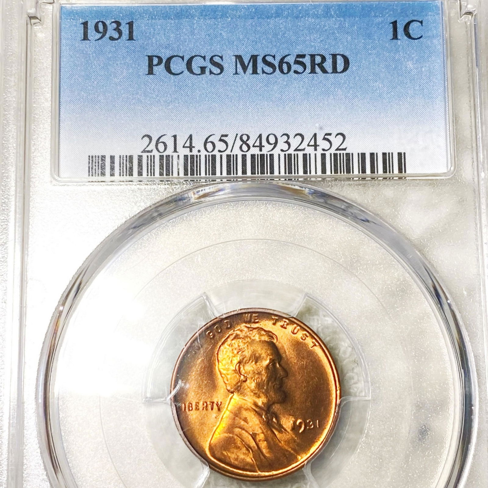 1931 Lincoln Wheat Penny PCGS - MS 65 RD (1 of 2)