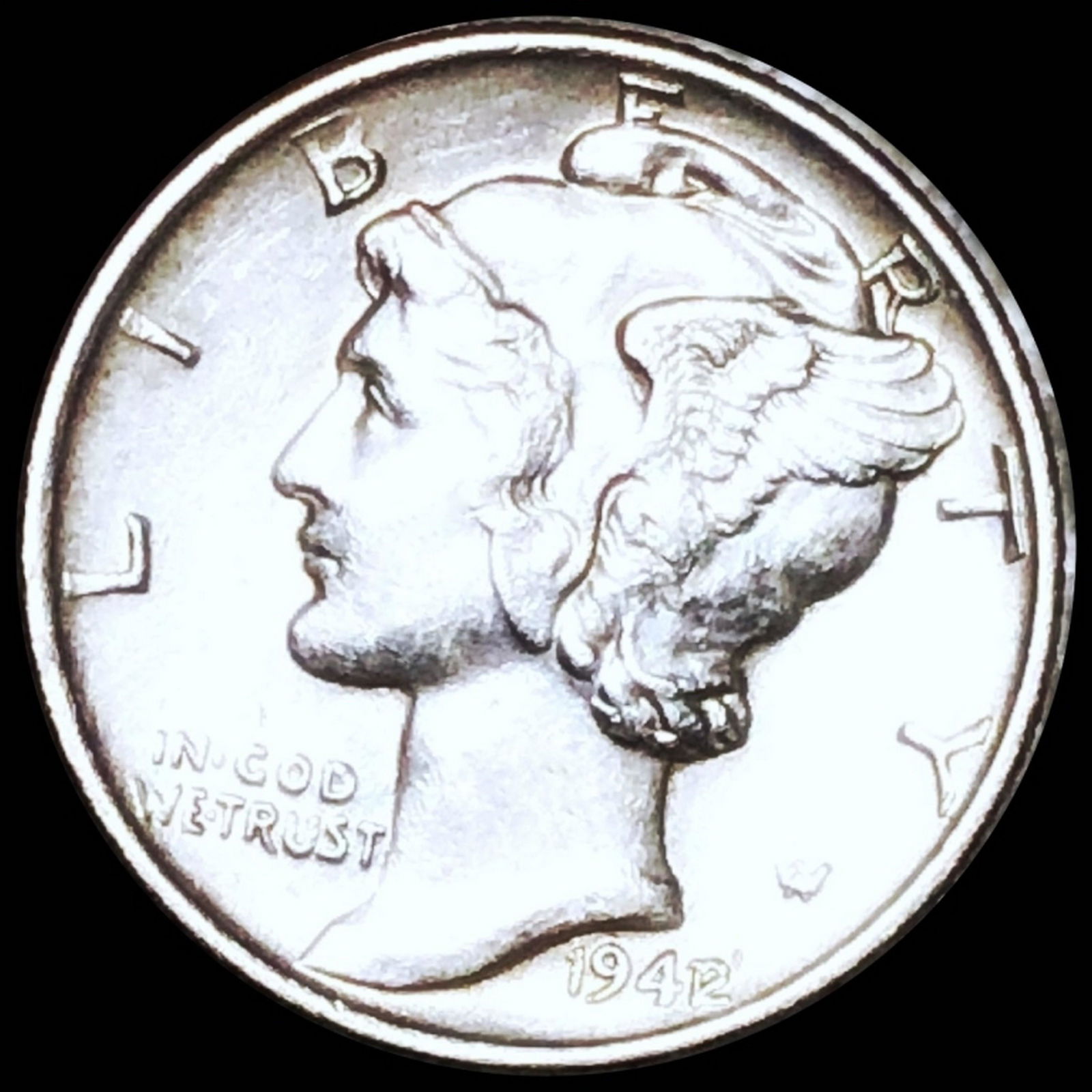 1942/1 Mercury Silver Dime CHOICE BU FSB (1 of 2)