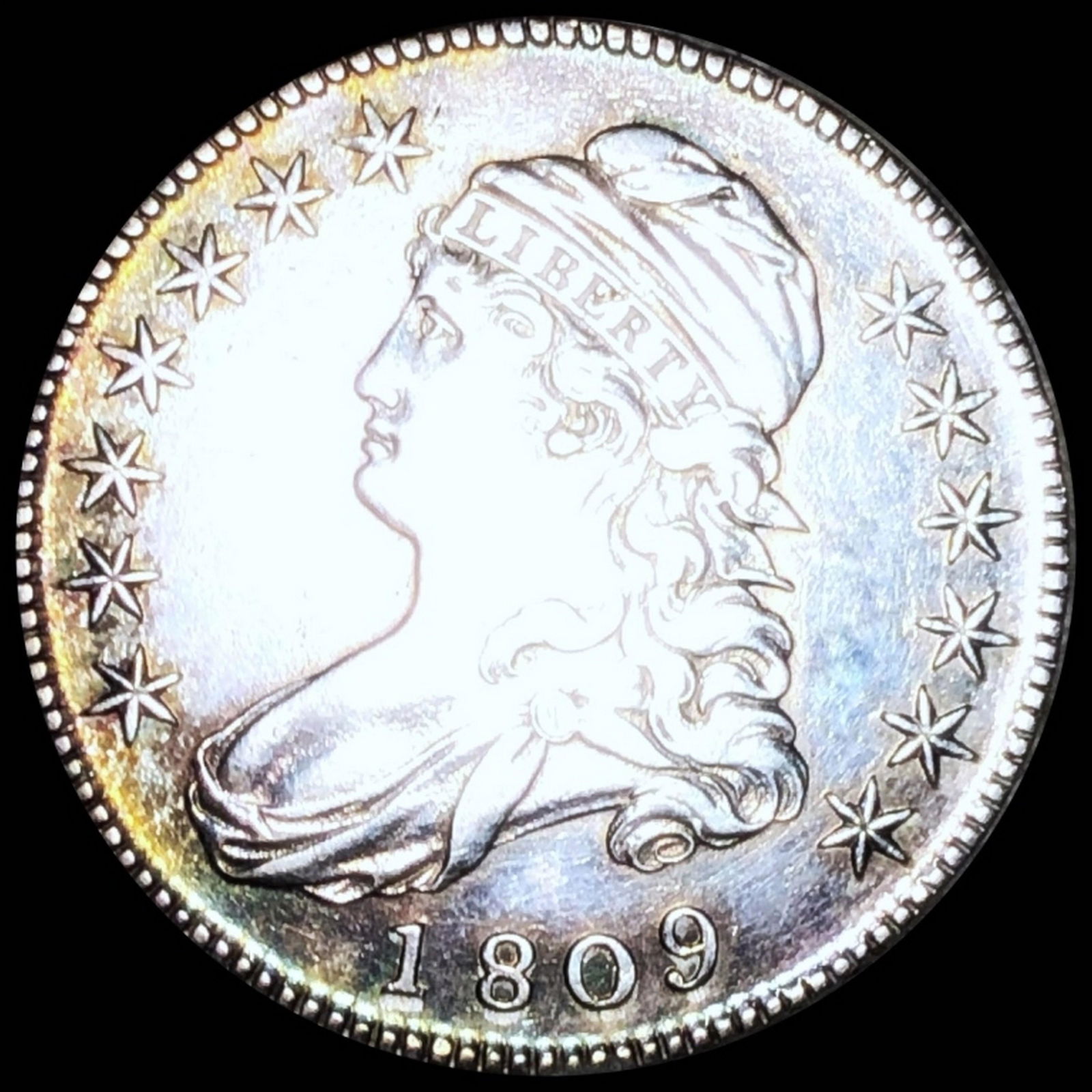 1809 Capped Bust Half Dollar NEARLY UNC (1 of 2)