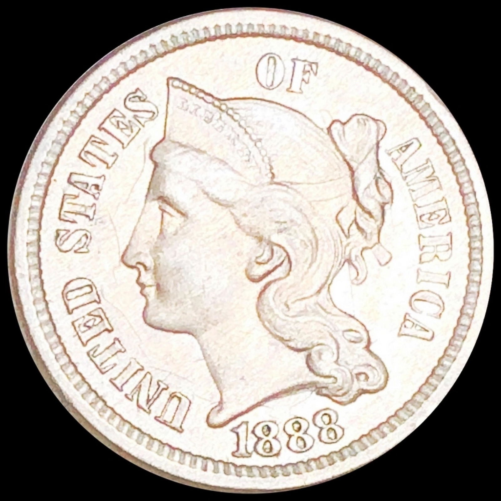 1888 Three Cent Nickel UNCIRCULATED (1 of 2)