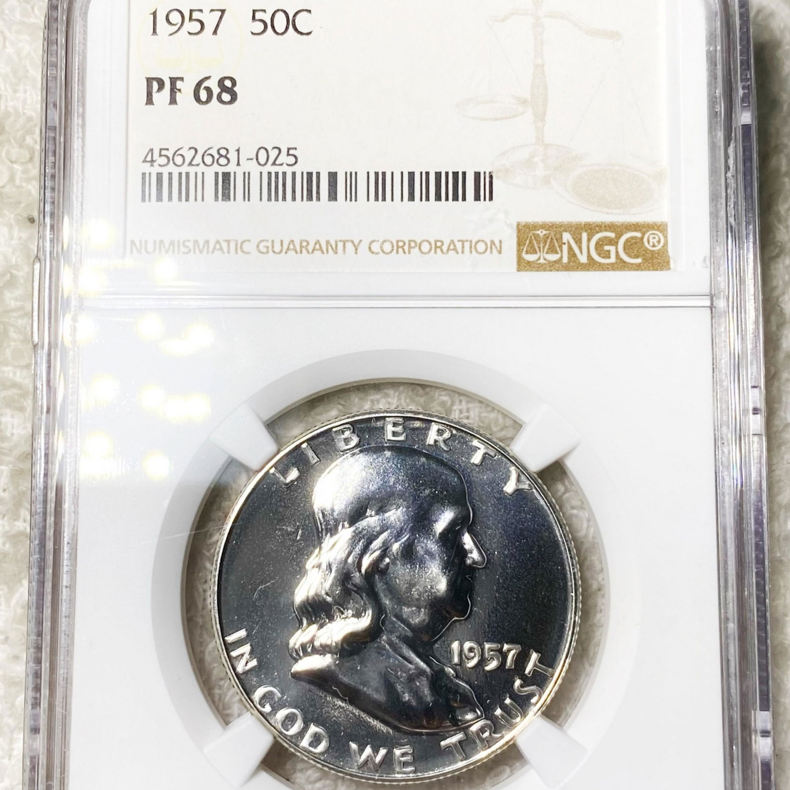1957 Franklin Half Dollar NGC - PF68 (1 of 2)