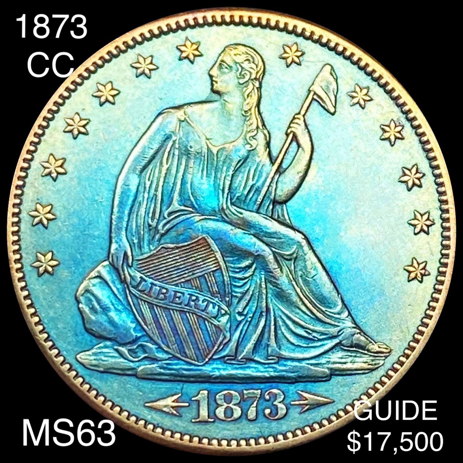 1873-CC Seated Half Dollar CHOICE AU (1 of 2)