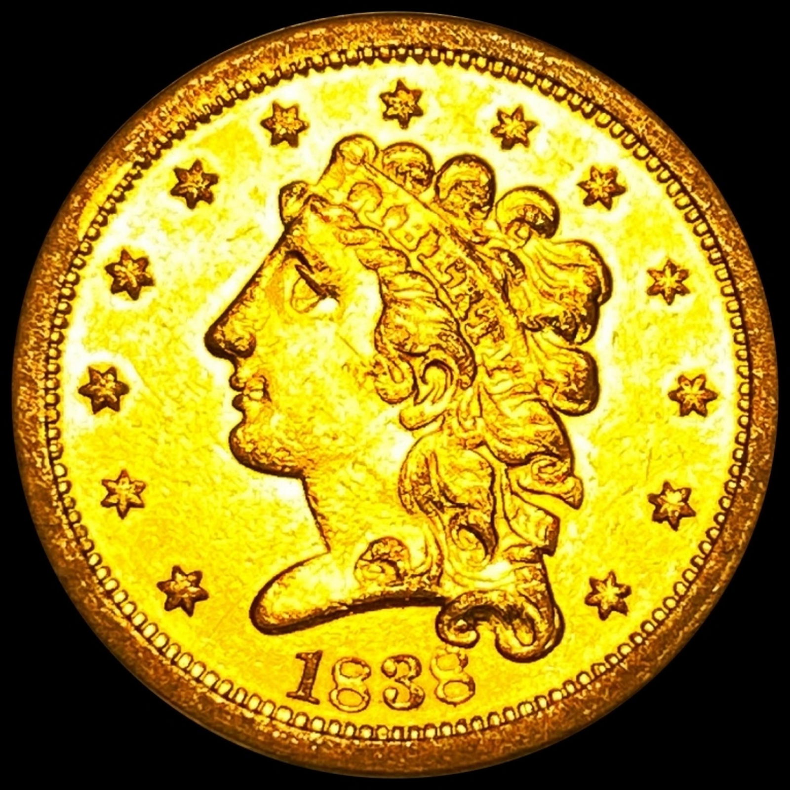 1838 $2.50 Gold Quarter Eagle UNCIRCULATED (1 of 2)