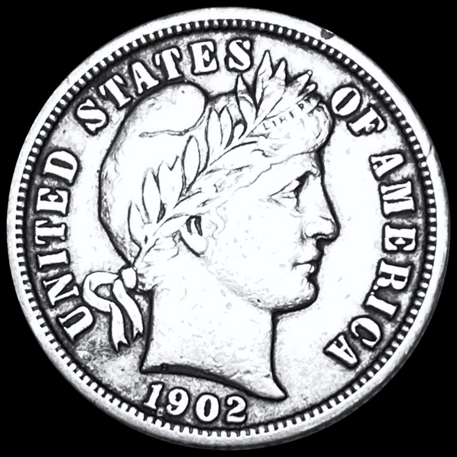 1902-S Barber Silver Dime LIGHTLY CIRCULATED (1 of 2)