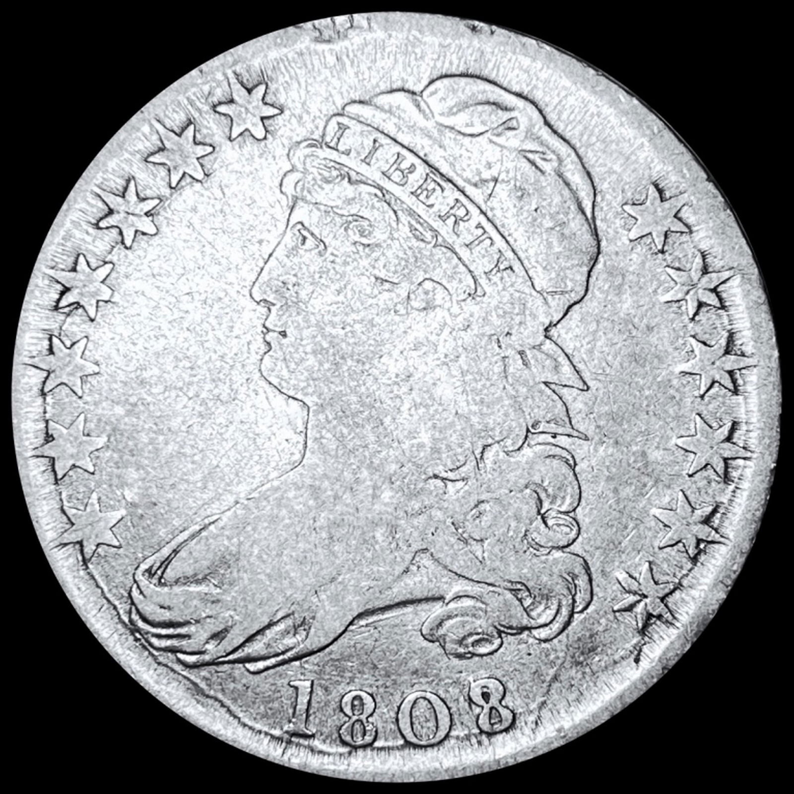 1808 Capped Bust Half Dollar NICELY CIRCULATED (1 of 2)