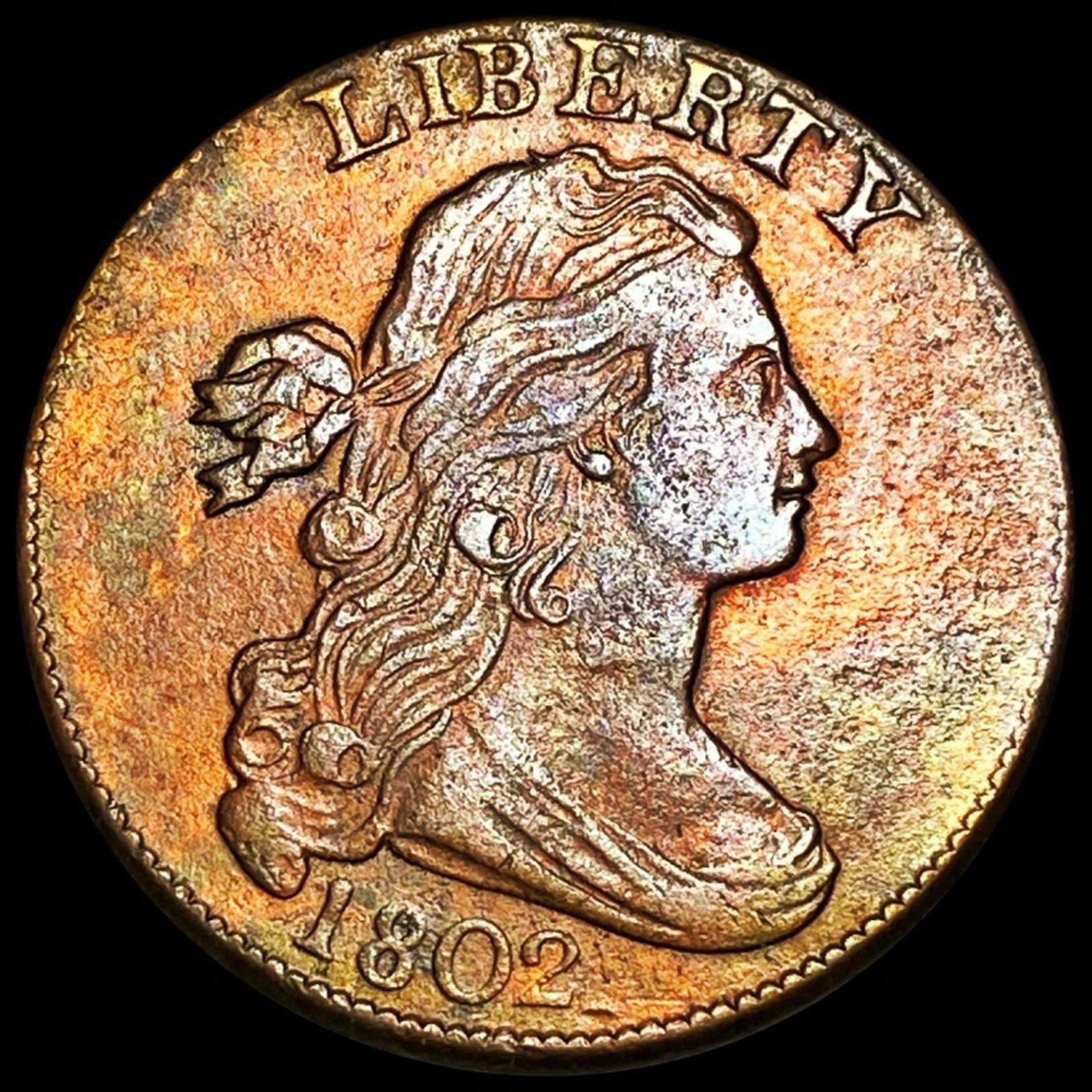 1802 Draped Bust Large Cent NEARLY UNC (1 of 2)