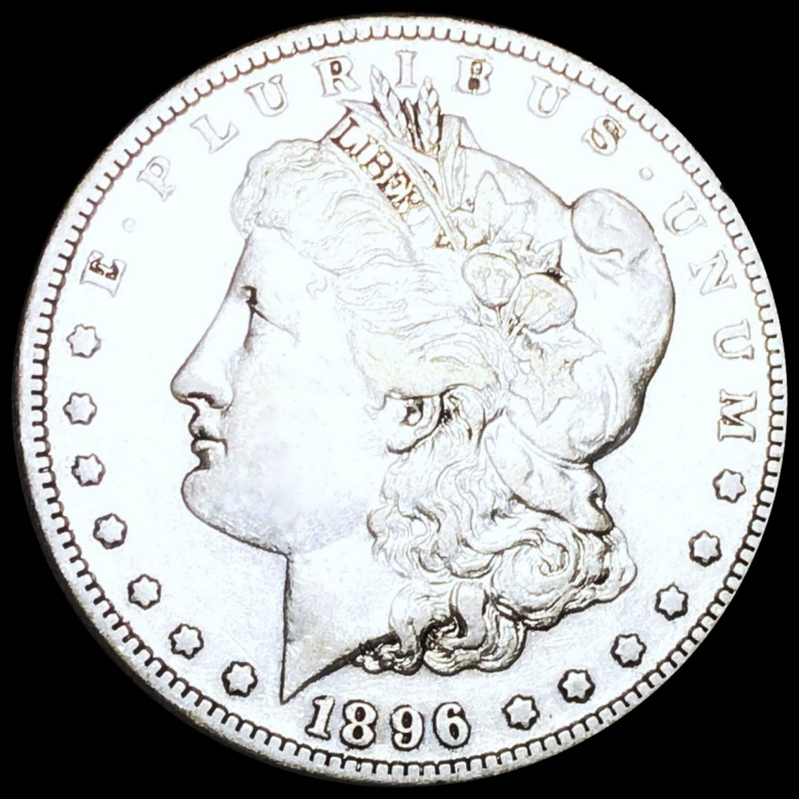 1896-S Morgan Silver Dollar ABOUT UNC (1 of 2)
