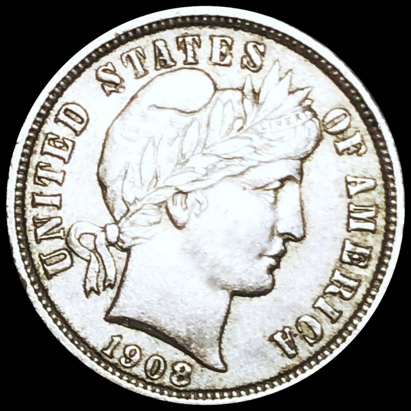 1908 Barber Silver Dime UNCIRCULATED (1 of 2)