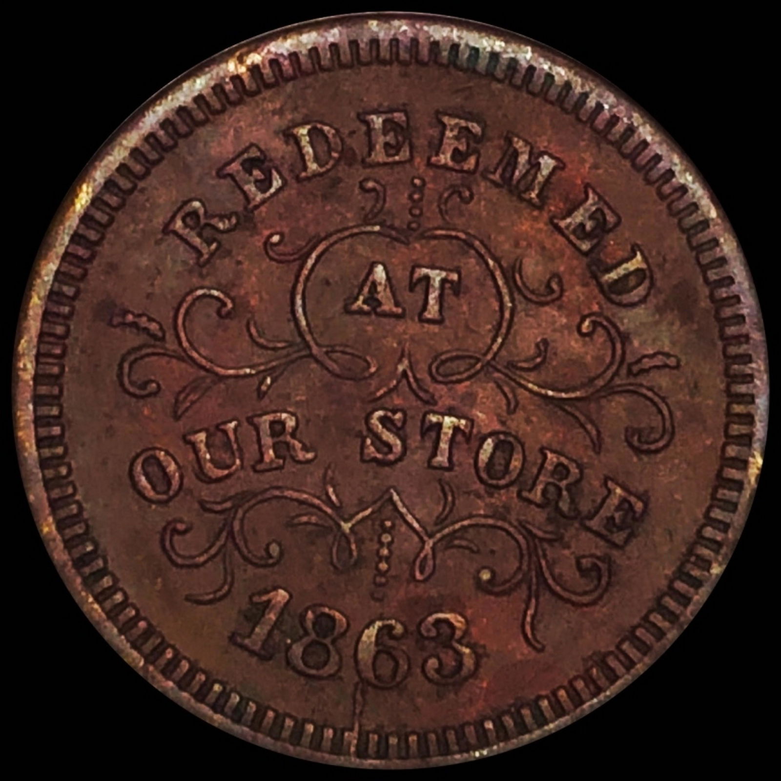 1863 Civil War Token UNCIRCULATED (1 of 2)