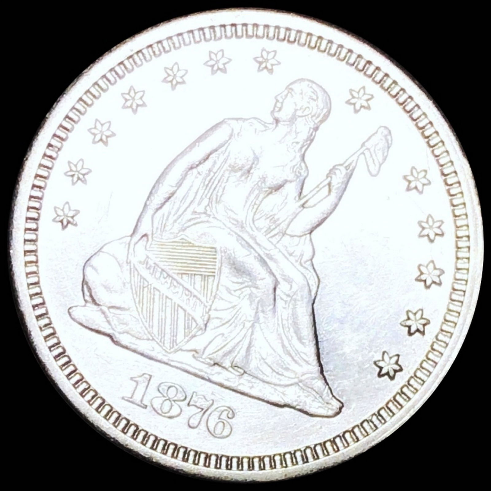 1876-CC Seated Liberty Quarter UNCIRCULATED (1 of 2)