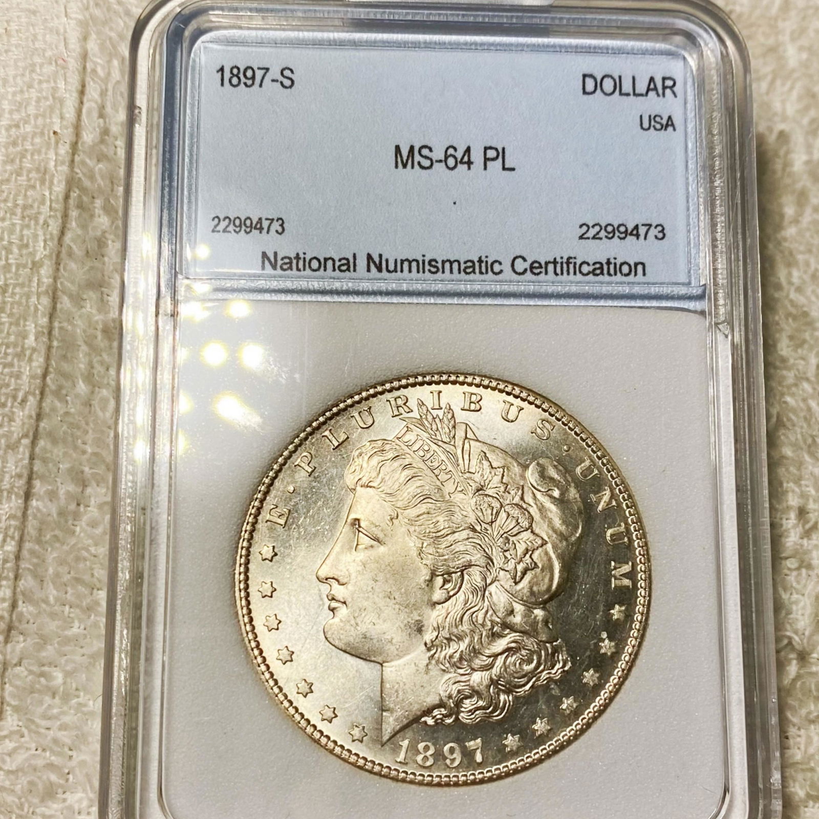 1897-S Morgan Silver Dollar NNC - MS 64 PL (1 of 2)