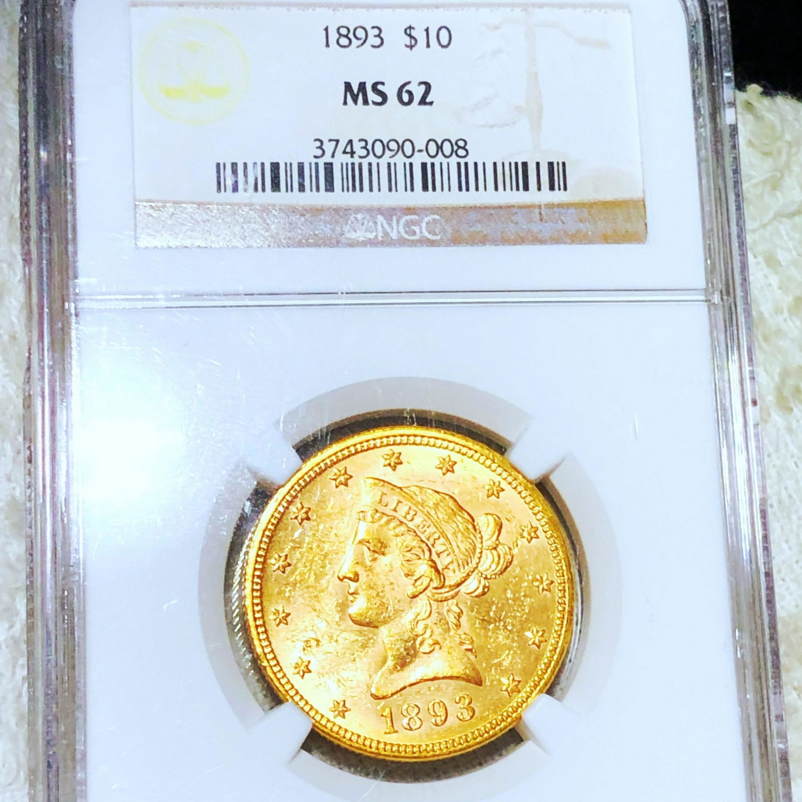 1893 $10 Gold Eagle NGC - MS62 (1 of 2)