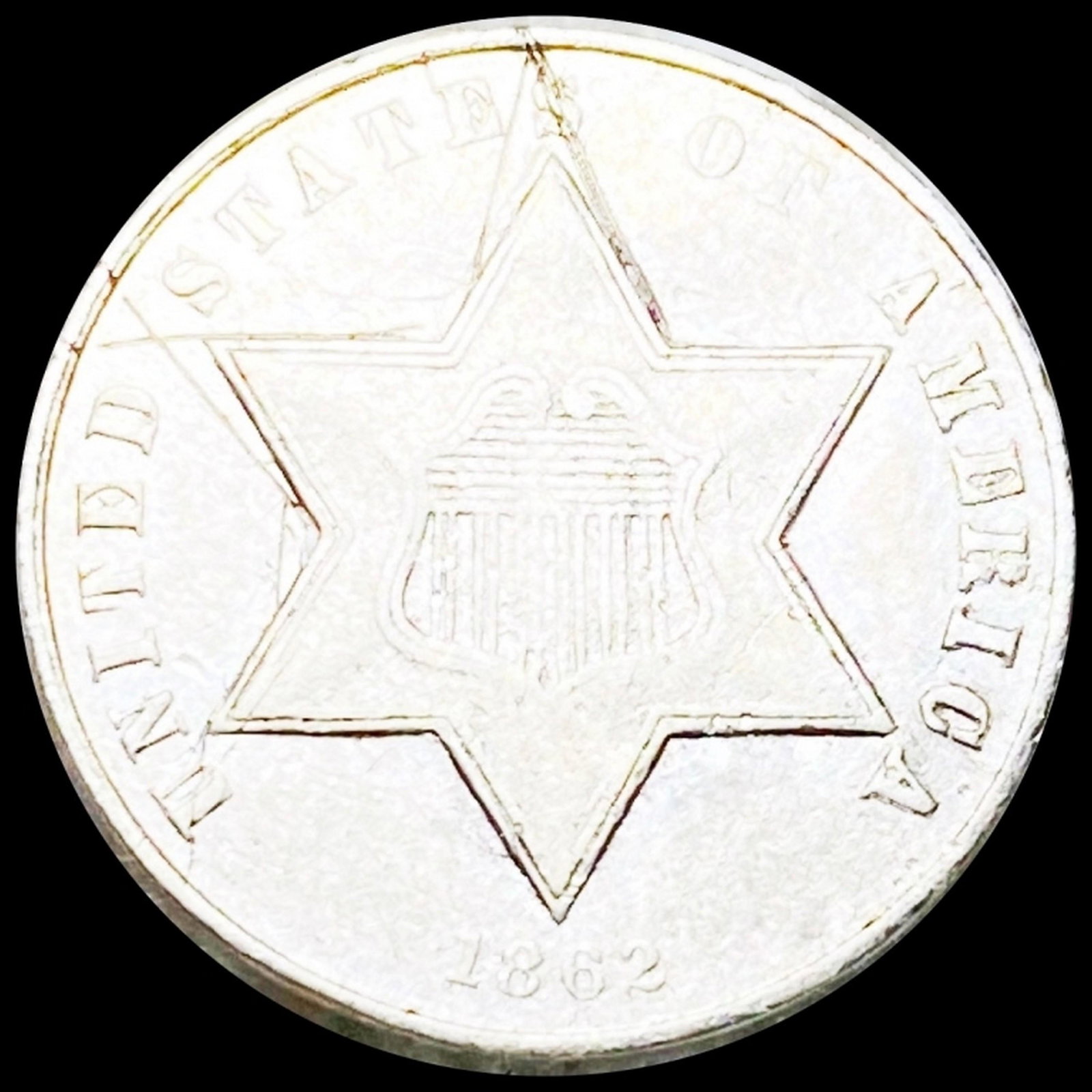 1862 Three Cent Silver UNCIRCULATED (1 of 2)