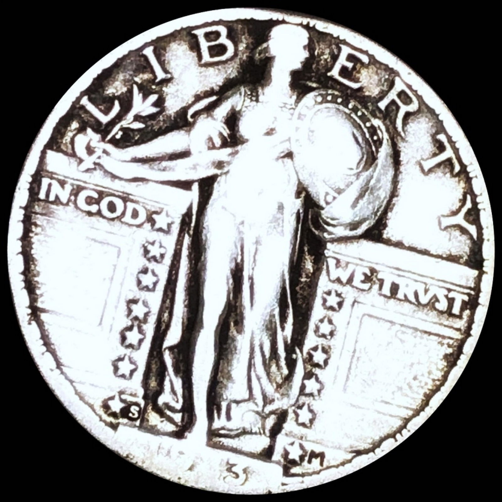 1923-S Standing Liberty Quarter NICELY CIRCULATED (1 of 2)