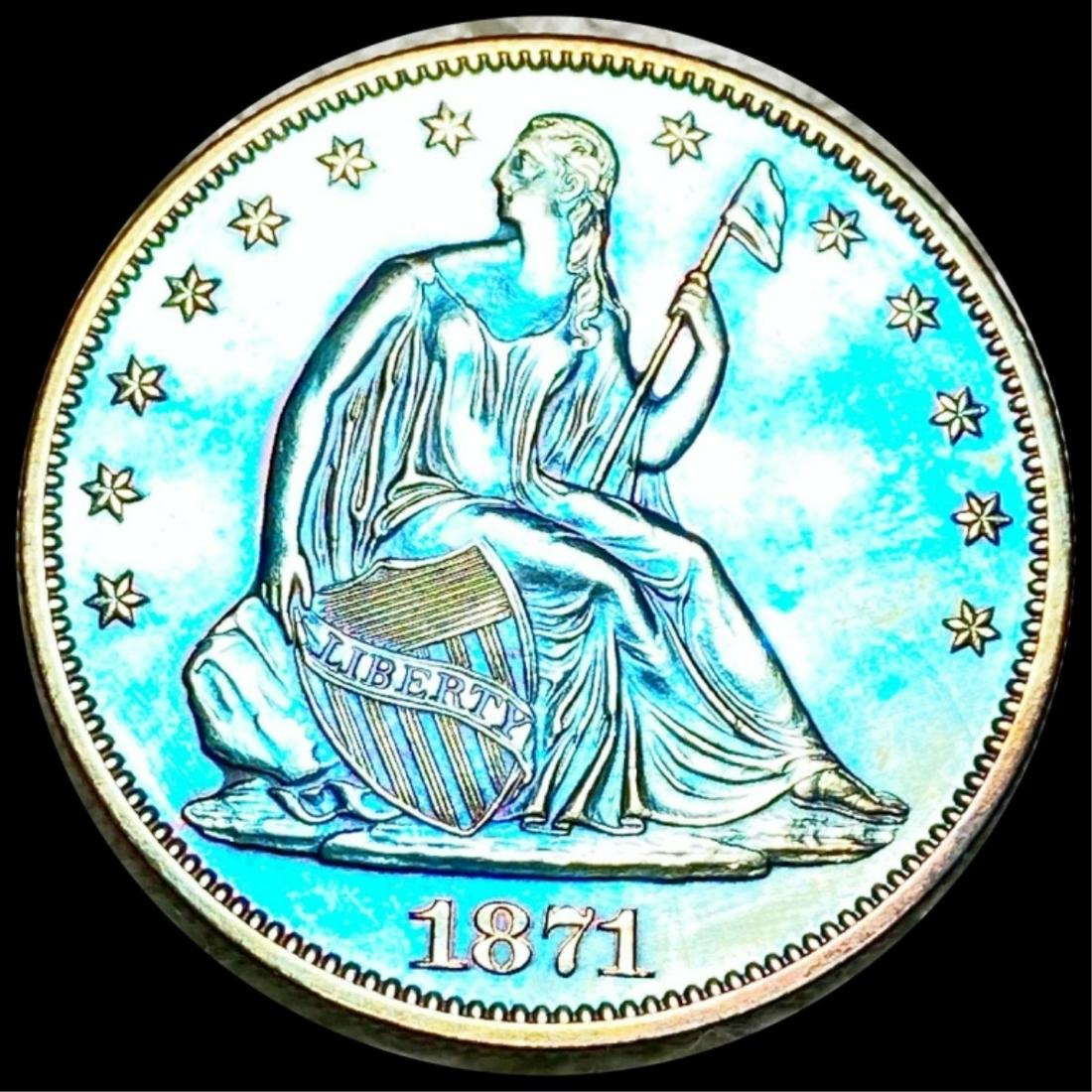 1871 Seated Half Dollar GEM PROOF (1 of 2)