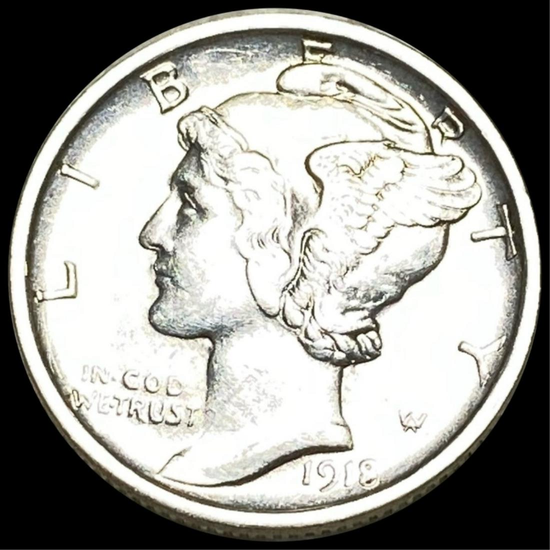 1918-D Mercury Silver Dime UNCIRCULATED (1 of 2)