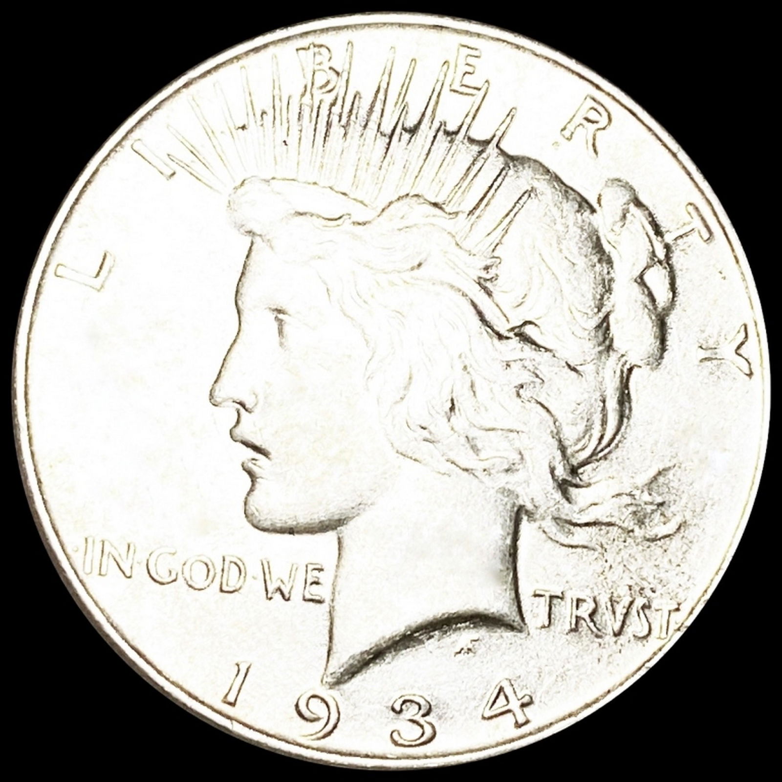 1934 Silver Peace Dollar NEARLY UNCIRCULATED (1 of 2)