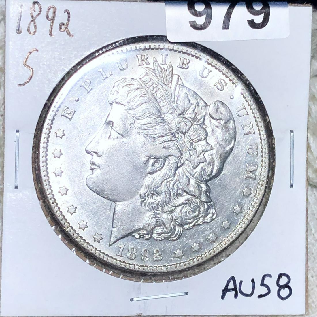 1892-S Morgan Silver Dollar CHOICE AU (1 of 2)