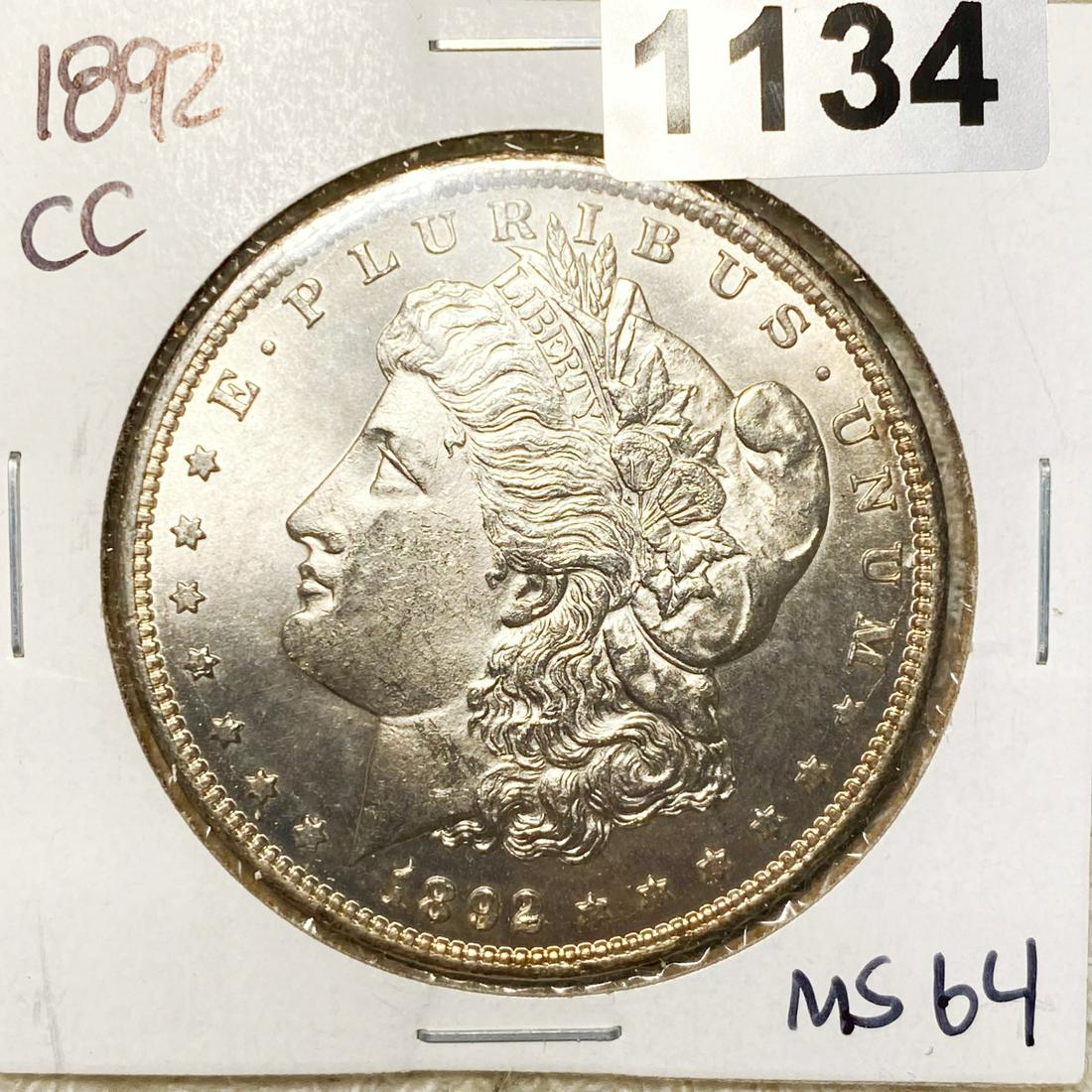 1892-CC Morgan Silver Dollar UNCIRCULATED (1 of 2)