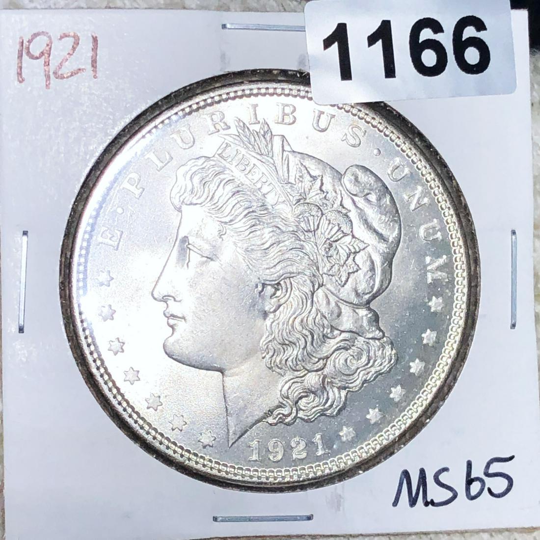 1921 Morgan Silver Dollar GEM BU (1 of 2)