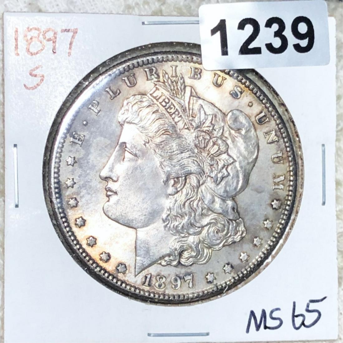1897-S Morgan Silver Dollar GEM BU (1 of 2)