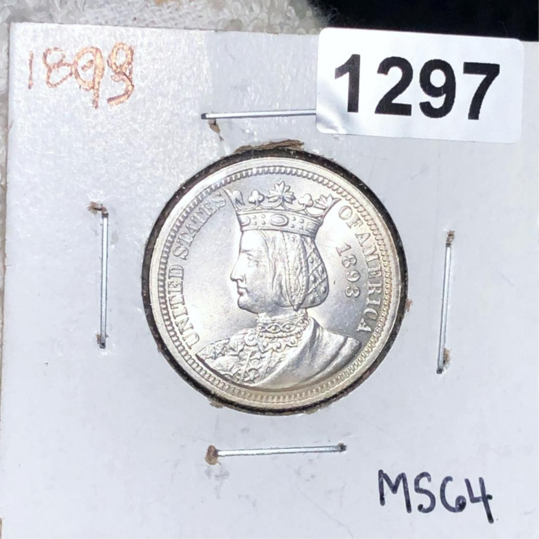 1893 Isabella Silver Quarter CHOICE BU (1 of 2)
