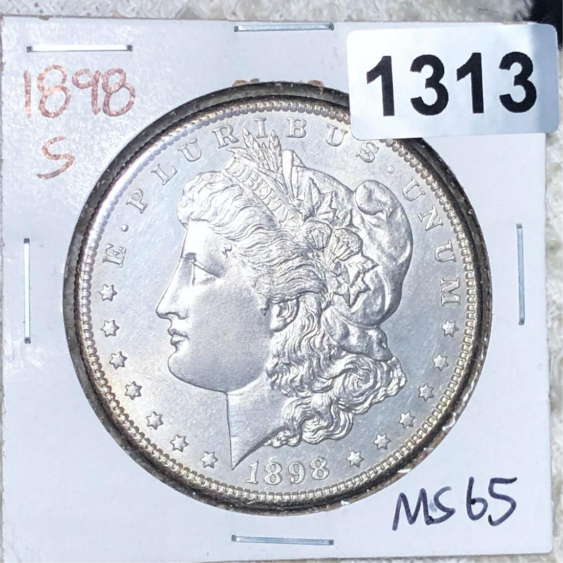 1898-S Morgan Silver Dollar GEM BU (1 of 2)