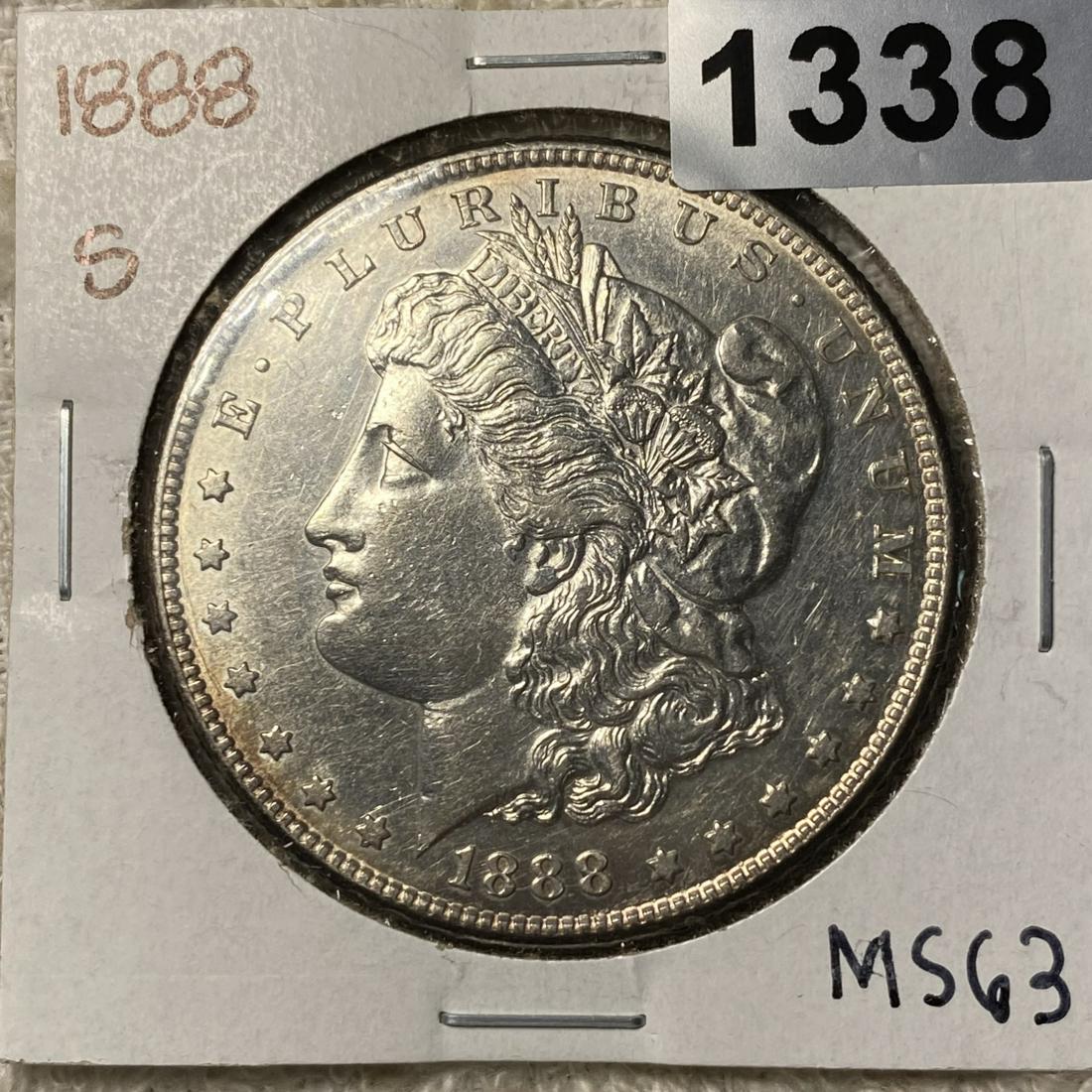 1888-S Morgan Silver Dollar CHOICE BU (1 of 2)
