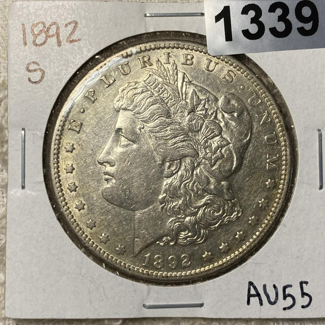 1892-S Morgan Silver Dollar CHOICE AU (1 of 2)