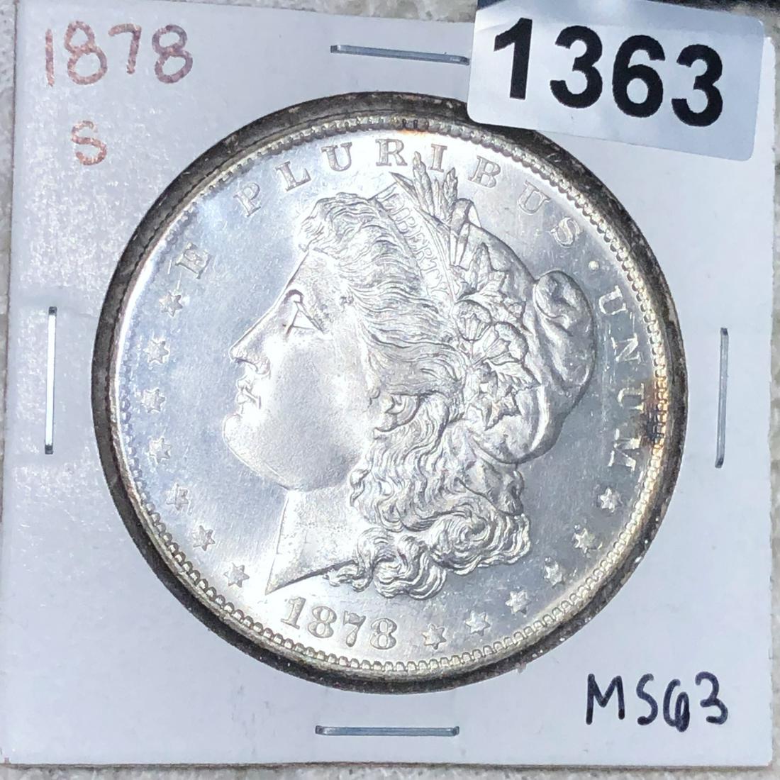 1878-S Morgan Silver Dollar CHOICE BU (1 of 2)