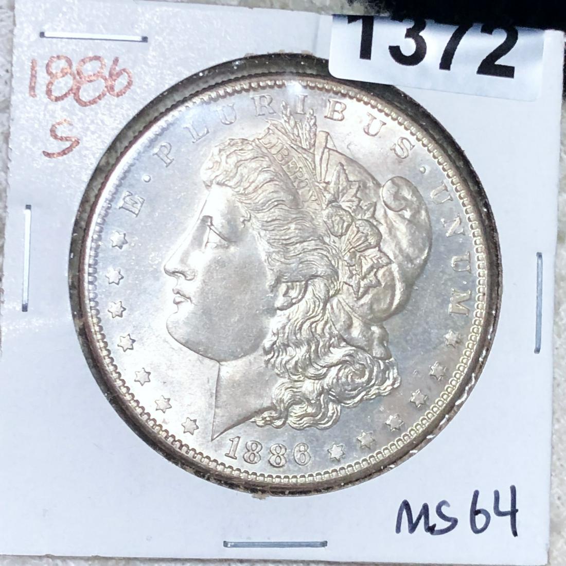 1886-S Morgan Silver Dollar CHOICE BU (1 of 2)