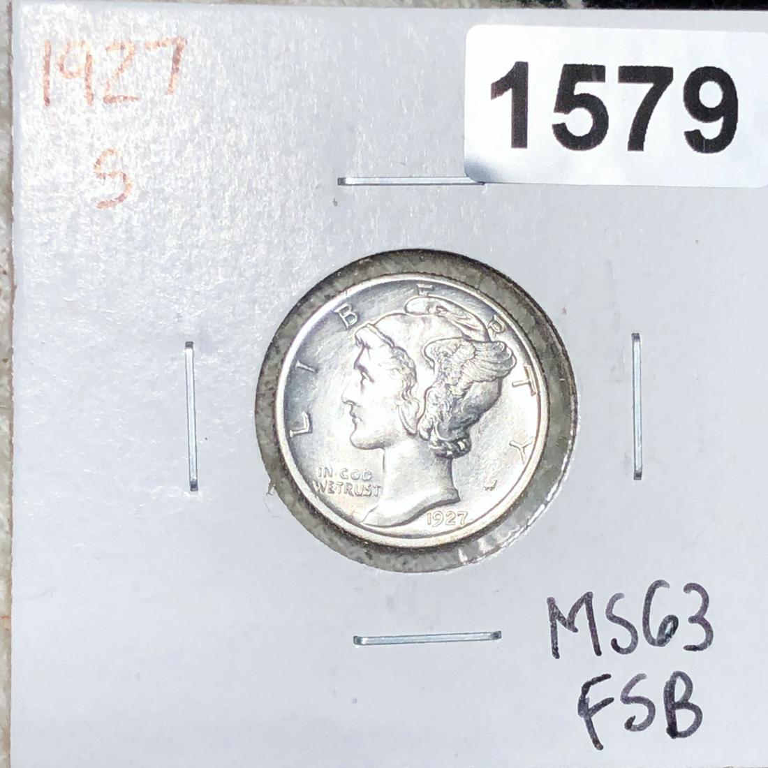 1927-S Mercury Silver Dime CHOICE BU FSB (1 of 2)