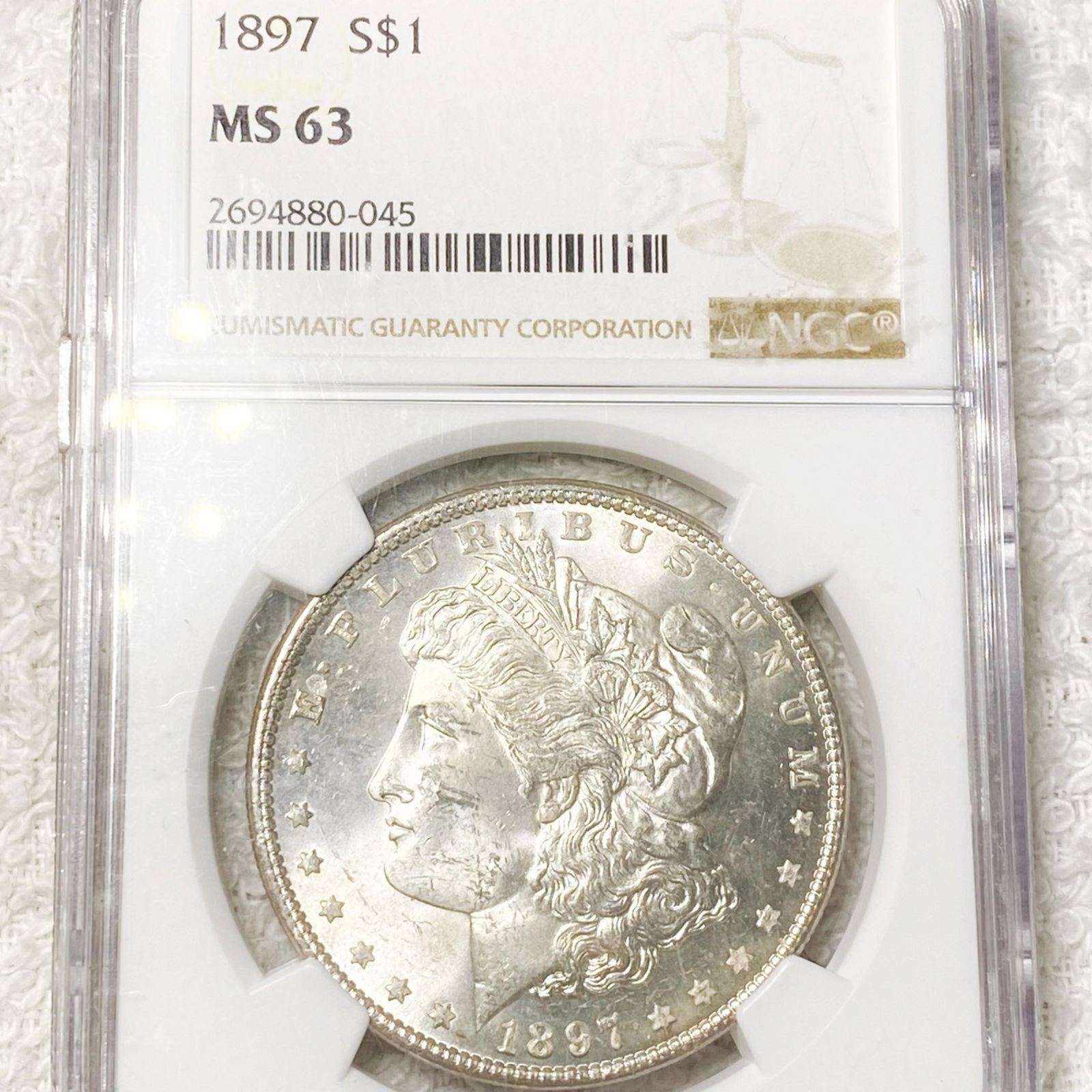 1897 Morgan Silver Dollar NGC - MS63 (1 of 2)